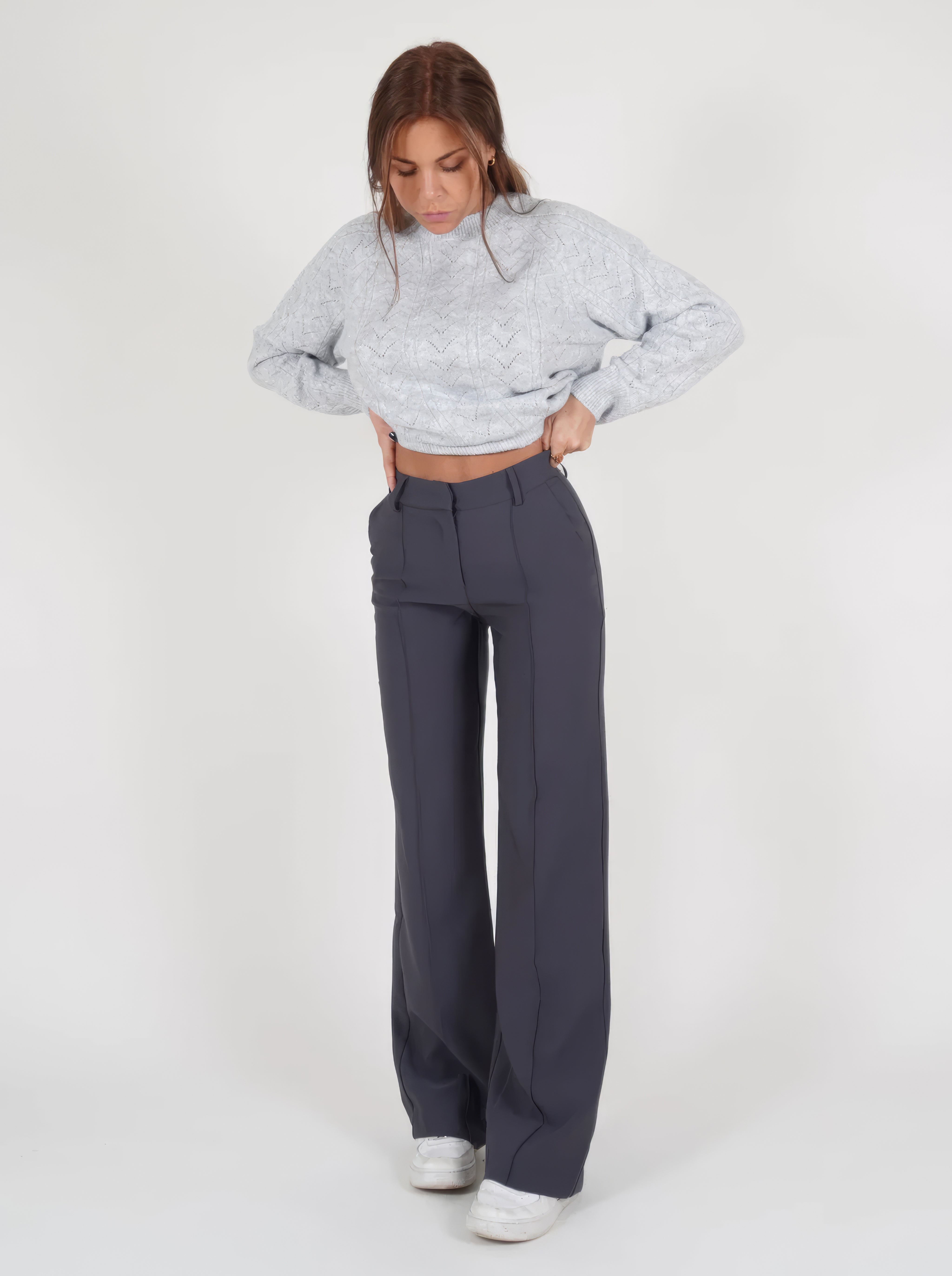 High Waist Pantalon Met Stretch