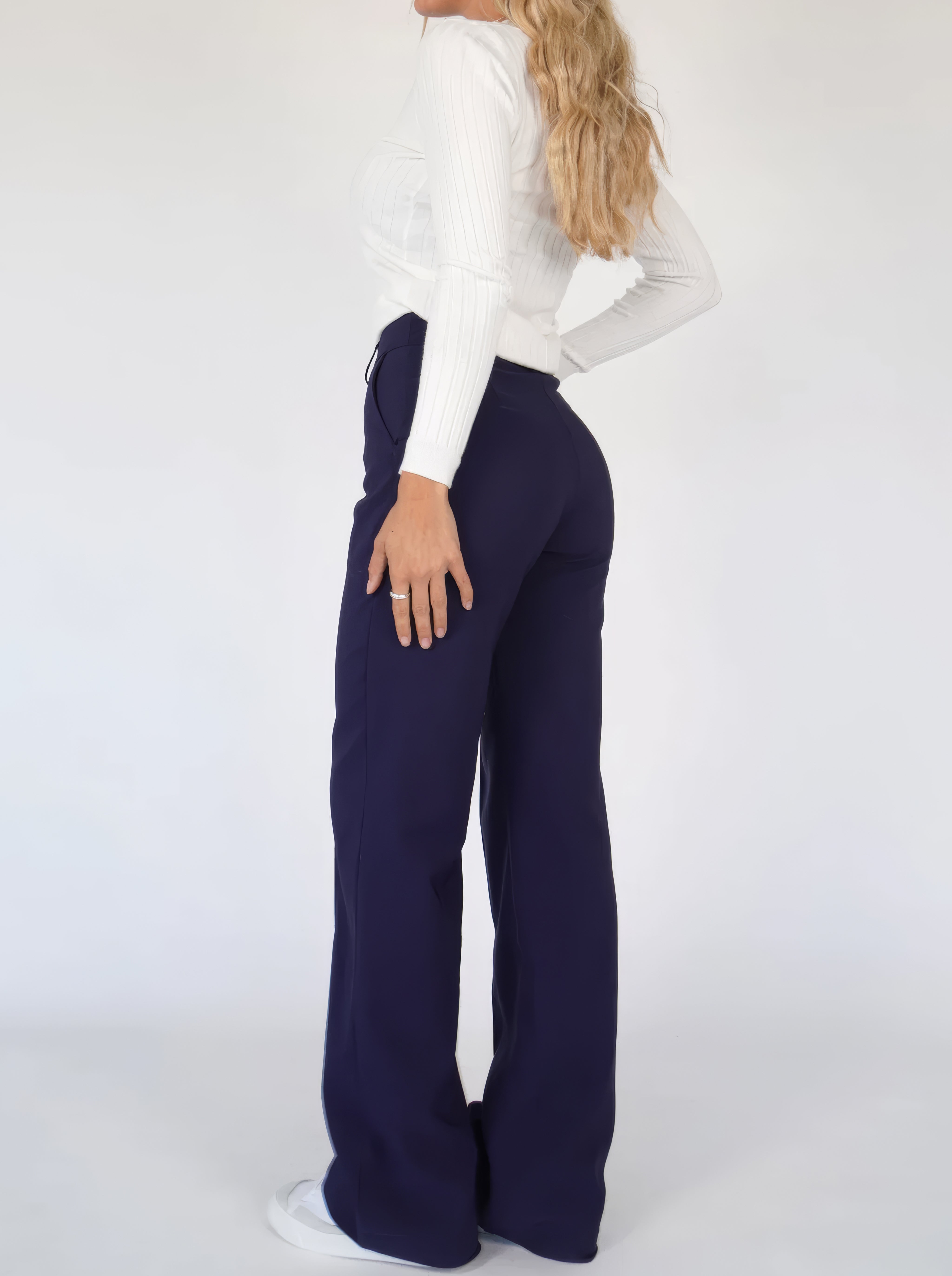 High Waist Pantalon Met Stretch