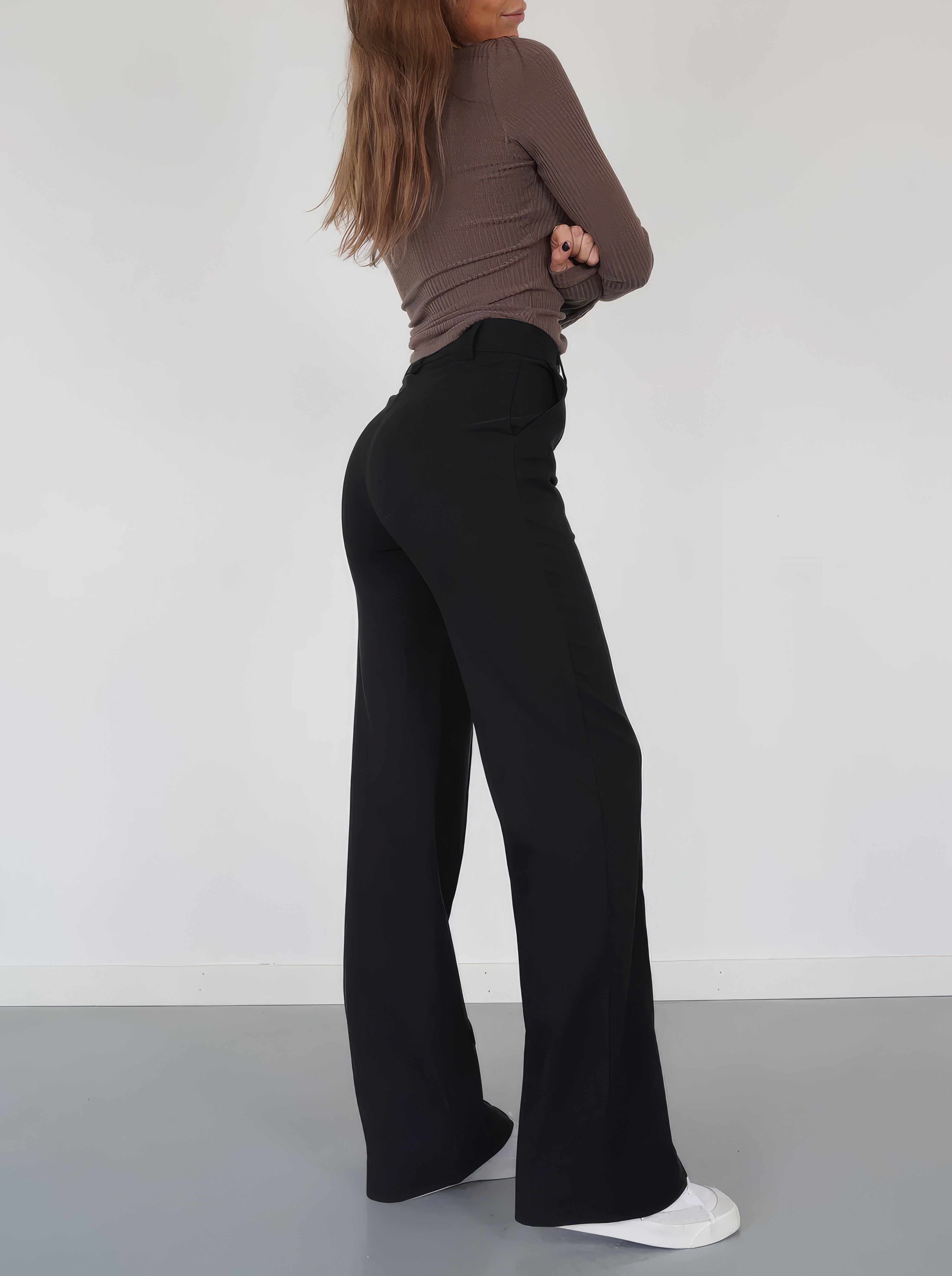 High Waist Pantalon Met Stretch