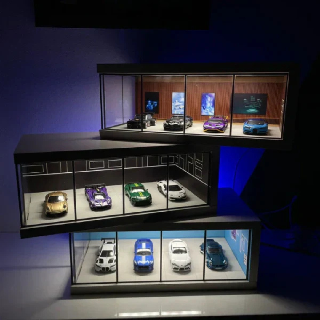 CarShowroom 1:64 | Perfect thuis voor speelgoedauto's en miniatuurmodellen