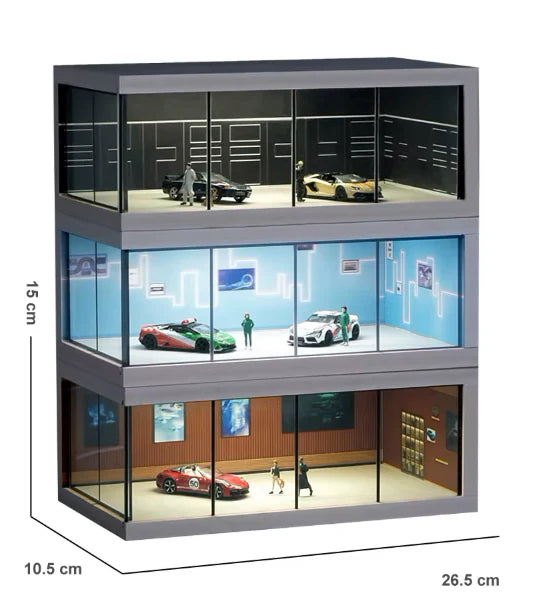 CarShowroom 1:64 | Perfect thuis voor speelgoedauto's en miniatuurmodellen