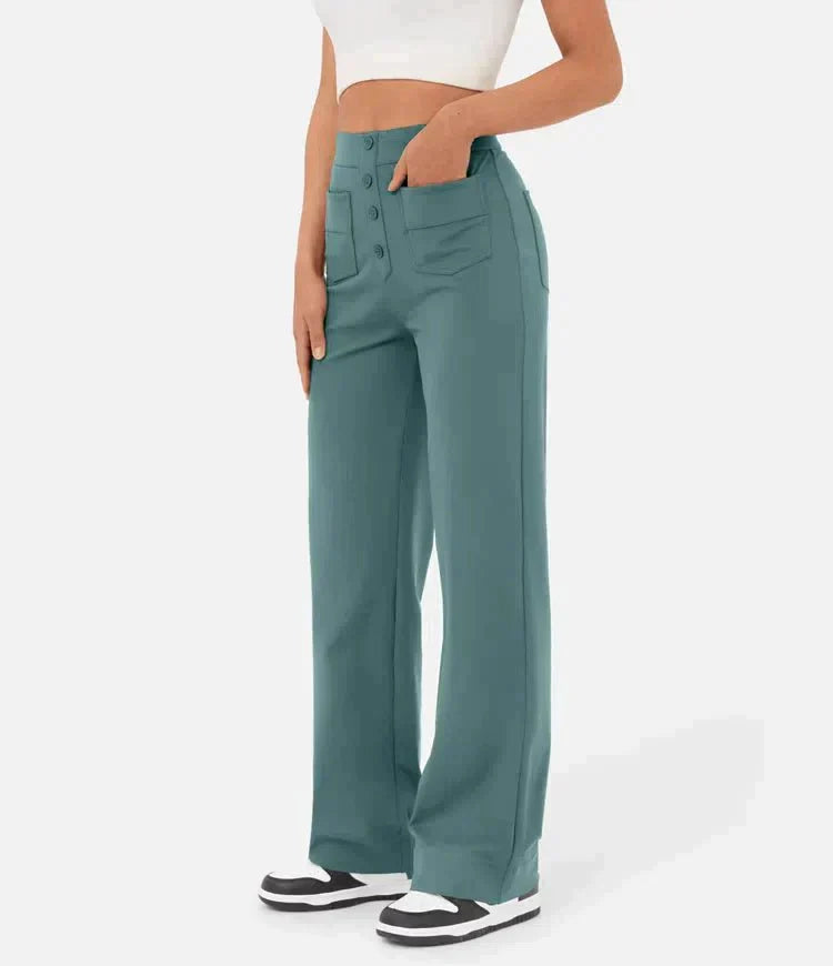 High-Waisted Elastische Broek