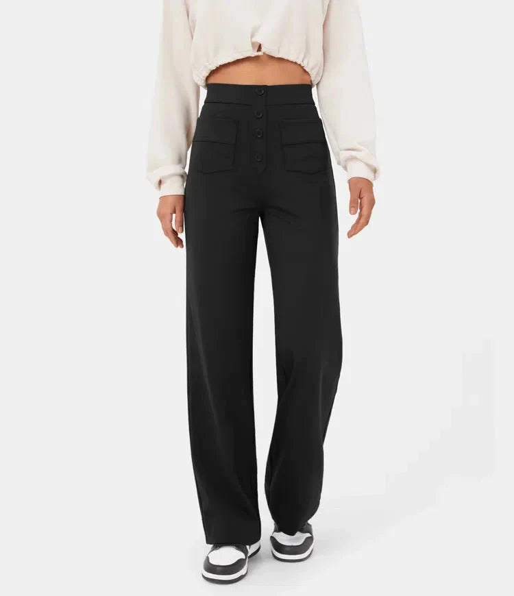 High-Waisted Elastische Broek