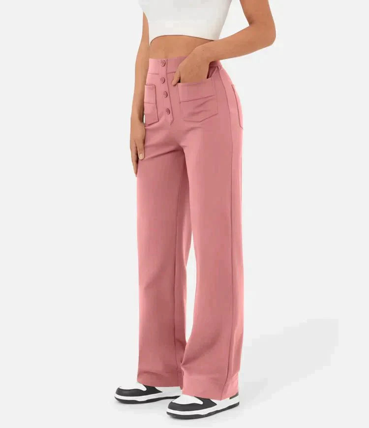 High-Waisted Elastische Broek