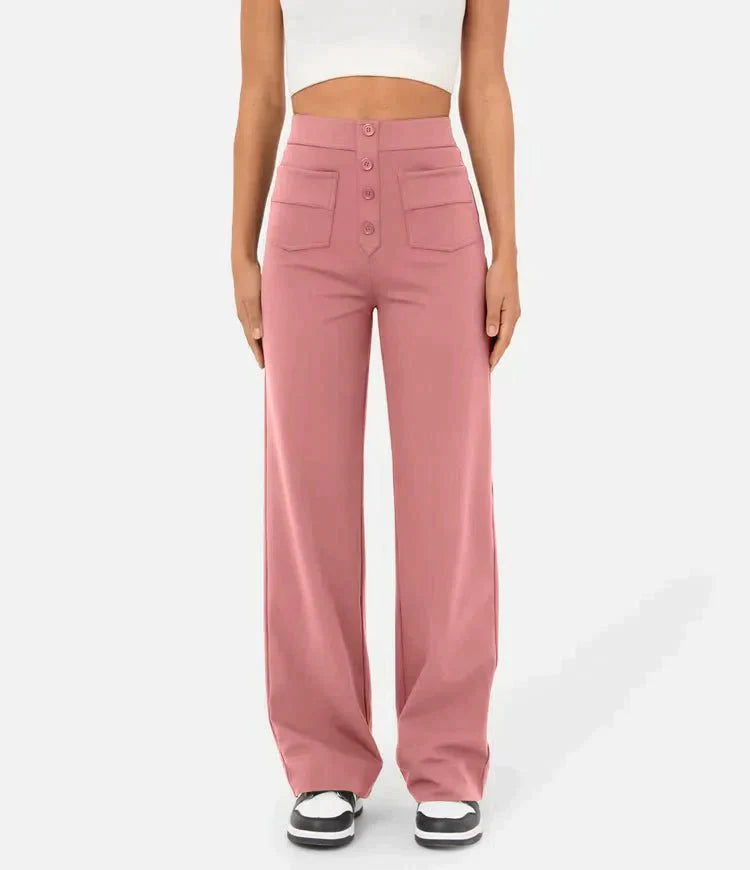 High-Waisted Elastische Broek