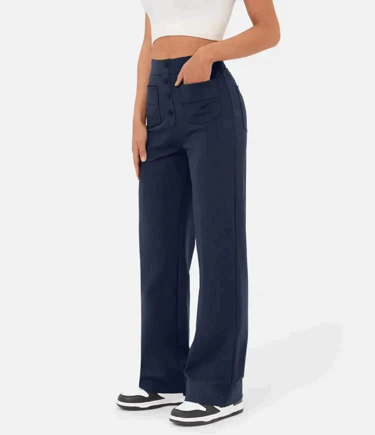 High-Waisted Elastische Broek