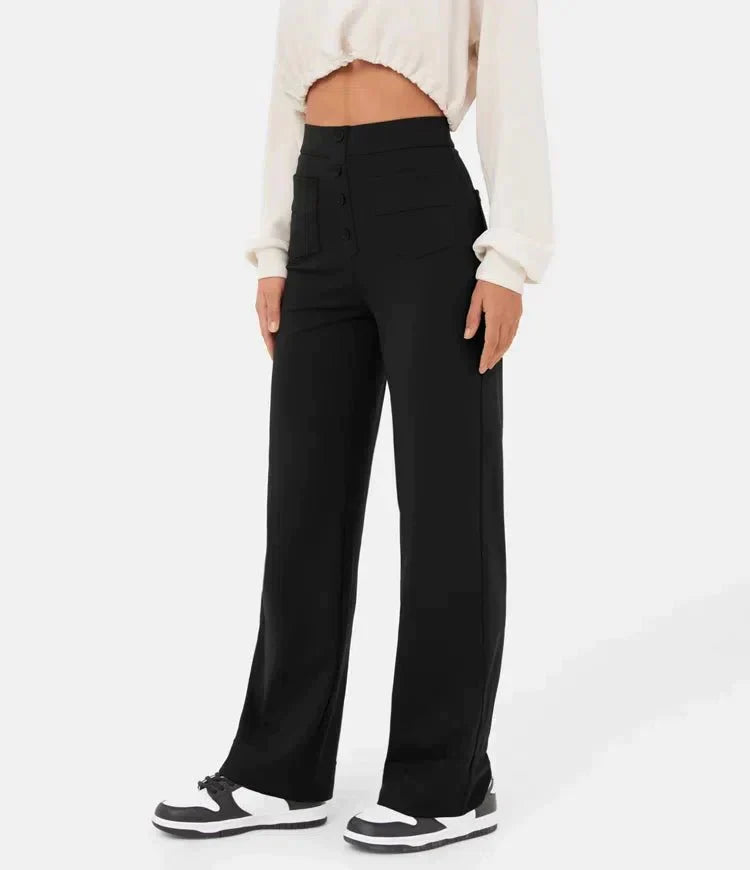 High-Waisted Elastische Broek