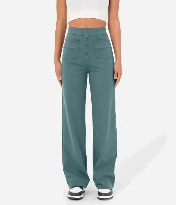 High-Waisted Elastische Broek