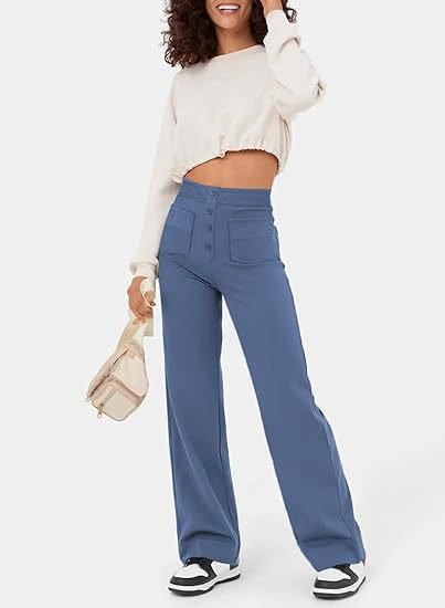 High-Waisted Elastische Broek