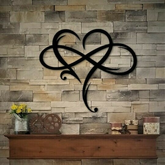 Infinity Hart Metalen Wanddecoratie