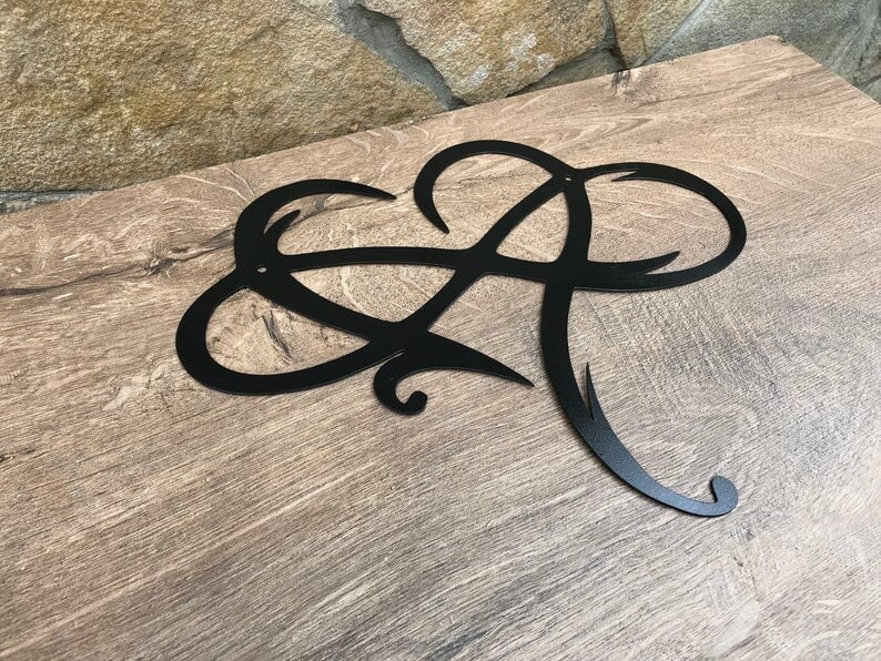 Infinity Hart Metalen Wanddecoratie