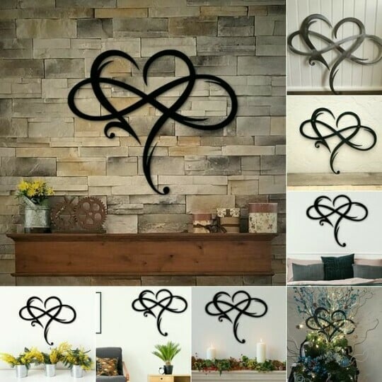 Infinity Hart Metalen Wanddecoratie